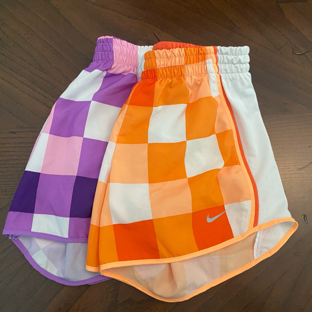 XS Nike Checkered Dry Fit Shorts- Set of 2